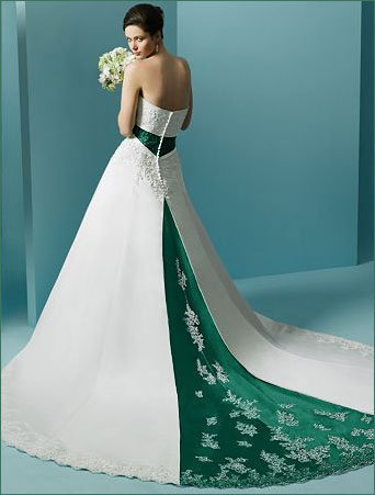latest wedding dress designs Gorgeous Green Wedding Dresses